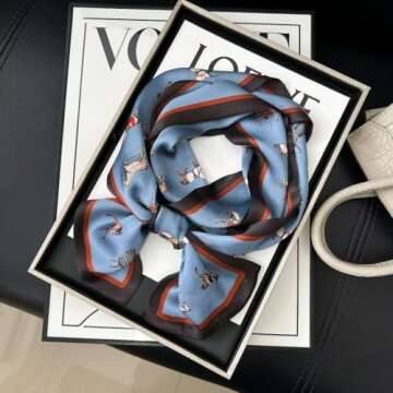 Weximil 100% Mulberry Silk Scarf for Women - 59”*6.3” Long Headscarf Neck Scarf Hair Wraps - Sha...