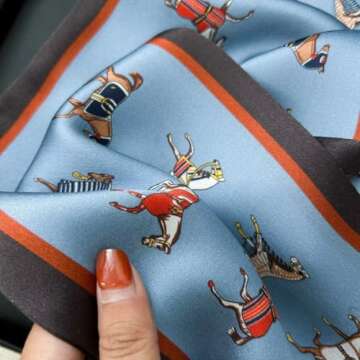 Weximil 100% Mulberry Silk Scarf for Women - 59”*6.3” Long Headscarf Neck Scarf Hair Wraps - Shawls with Gift Packed 007