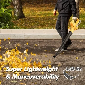 Lightweight Cordless Leaf Blower with 2 Batteries for Easy Yard Care
