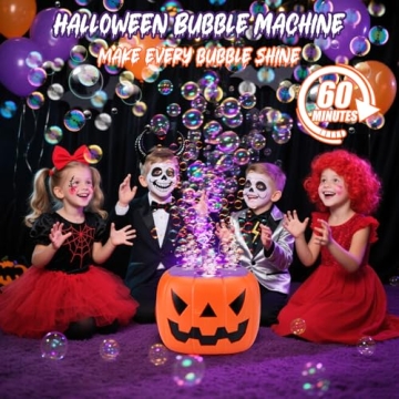 AIERSA Halloween Pumpkin Bubble Machine for Parties