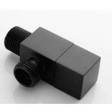Square Angle Stop Valve Brass Black Finish G1/2"Shut Off Valve For Bathroom Toilet Bidet Shower