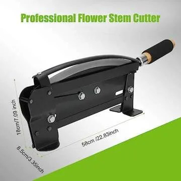 Znnam Flower Stem Cutter,14 in carbon Steel Blade Fresh Flower Stem Cutters with Safety Latch for Fl...