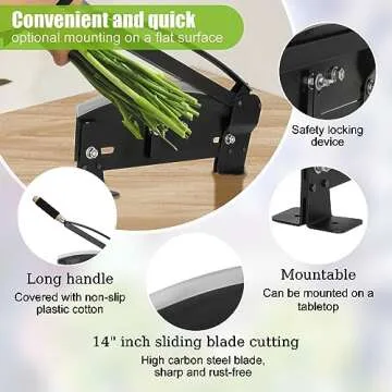 Znnam Flower Stem Cutter,14 in carbon Steel Blade Fresh Flower Stem Cutters with Safety Latch for Florists,Gardening ，Flower Arrangements Include:Screws ×4, Thorn Stripper ×1 and Thorn Silicones×4