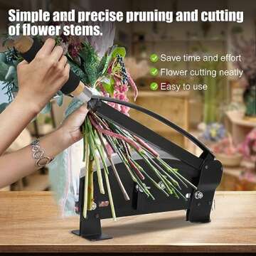 Znnam Flower Stem Cutter,14 in carbon Steel Blade Fresh Flower Stem Cutters with Safety Latch for Florists,Gardening ，Flower Arrangements Include:Screws ×4, Thorn Stripper ×1 and Thorn Silicones×4