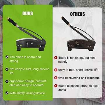 Znnam Flower Stem Cutter,14 in carbon Steel Blade Fresh Flower Stem Cutters with Safety Latch for Florists,Gardening ，Flower Arrangements Include:Screws ×4, Thorn Stripper ×1 and Thorn Silicones×4