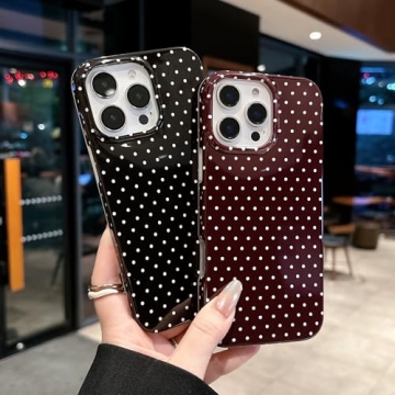 Jmltech Cute Polka Dot Phone Case for iPhone 16 Plus
