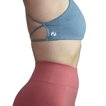 AUROLA Earth Workout Sports Bras Women Athletic Removable Padded Backless Strappy Criss Cross Light Support Gym Fitness Yoga Crop Bra