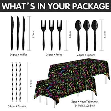 HIPVVILD Neon Party Supplies for Memorable Celebrations