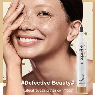 CCbeauty 2Pcs Freckle Pen Natural Faux Freckles Makeup Pen Lifelike Long lasting Waterproof Dot Spot...