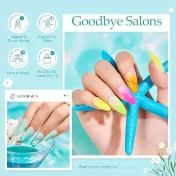 AZUREBEAUTY 42Pcs Dip Powder Nail Starter Kit with 32 Colors