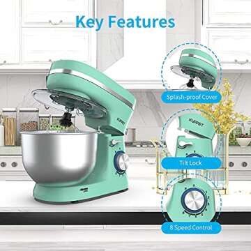 KUPPET 8-Speed Stand Mixer for Effortless Baking and Cooking