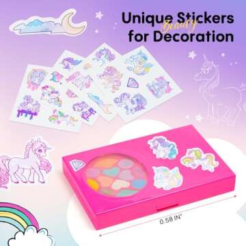 Kids Makeup Kit for Girl, Washable Real Safe & Non-Toxic Little Girl Makeup Set, Princess Toys for 3...