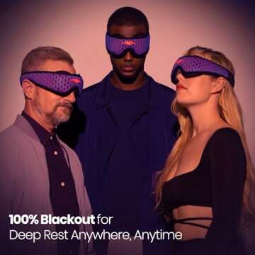 Manta Pro Sleep Mask - 100% Light Blocking Sleep Mask for Side Sleepers, Breathable and Comfortable,...