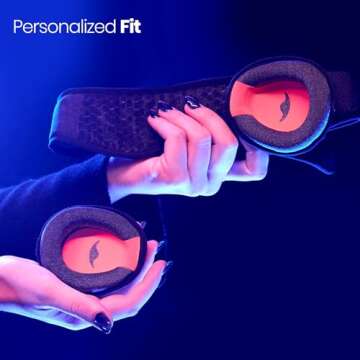 Manta Pro Sleep Mask - 100% Light Blocking Sleep Mask for Side Sleepers, Breathable and Comfortable, Spacious & Zero Pressure for Long Lashes, Perfect for Sleep/Travel/Nap/Shift Work