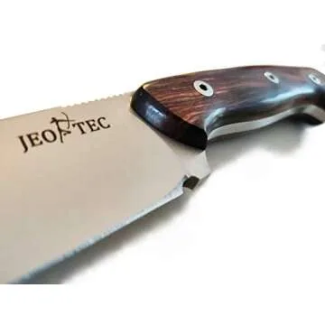 JEO-TEC Nº31 Outdoor Bushcraft Fixed Blade Knife - 4.5" Rock Solid