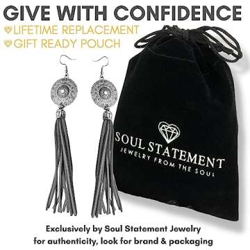 Women's Western Jewelry Brown Leather Tassel Bohemian Dangle Earrings, Country Earrings for Women Cowgirls (Brown Black)