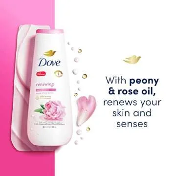 Dove Body Wash Renewing Peony and Rose Oil 4 Count