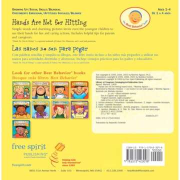 Hands Are Not for Hitting / Las manos no son para pegar Board Book (Best Behavior®) (Spanish and English Edition)