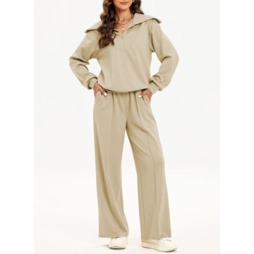 Stylish Aleumdr Two Piece Sweatpants for Women