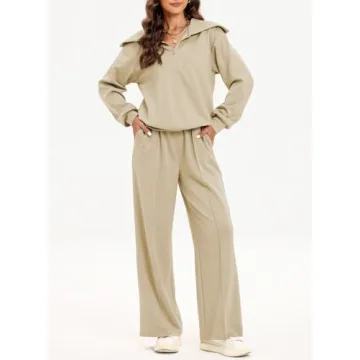 Stylish Aleumdr Two Piece Sweatpants for Women