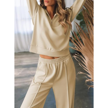 Stylish Aleumdr Two Piece Sweatpants for Women