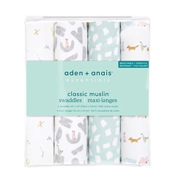 aden + anais 4 Pack Baby Swaddle Blankets for All Ages