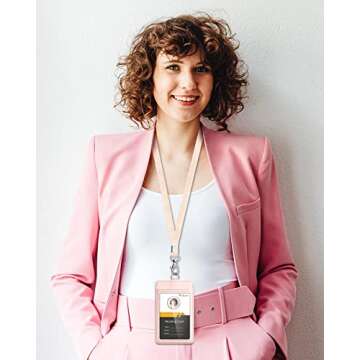 Teskyer Badge Holder with Lanyard – Stylish and Durable ID Card Holder