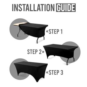 Utopia Kitchen 4FT Spandex Tablecloth for Events