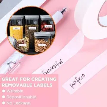 Baowox Artist Tape for Drafting Art, 4 Packs White Drafting Tape Acid-Free Masking Artists Tape Watercolor Tape for Painting Canvas Framing 0.6inch Wide 660FT Long Total