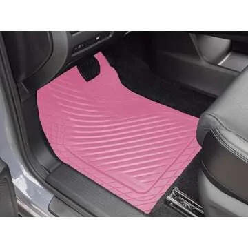 BaseLayer Cut-to-Fit™ Pink 4-Piece Car Mats - Universal Waterproof Floor Mats for Most Vehicles, Durable All-Weather Mats - Made in USA