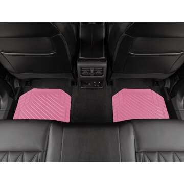 BaseLayer Cut-to-Fit™ Pink 4-Piece Car Mats - Universal Waterproof Floor Mats for Most Vehicles, Durable All-Weather Mats - Made in USA