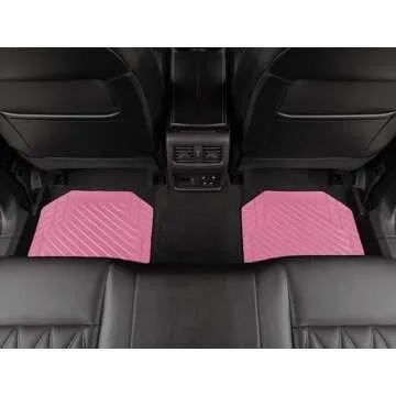BaseLayer Cut-to-Fit™ Pink 4-Piece Car Mats - Universal Waterproof Floor Mats for Most Vehicles, Durable All-Weather Mats - Made in USA
