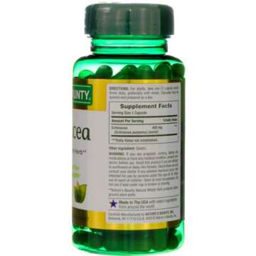 Nature's Bounty Natural Whole Herb Echinacea 400mg, 100 Count (Pack of 2)