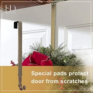 Haute Decor Adjustable Wreath Hanger 2-Pack - Elegant and Strong.