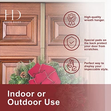 Haute Decor Adjustable Wreath Hanger 2-Pack - Elegant and Strong.