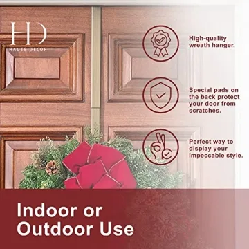 Haute Decor Adjustable Wreath Hanger 2-Pack - Elegant and Strong.