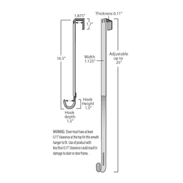 Haute Decor Adjustable Wreath Hanger 2-Pack - Elegant and Strong.