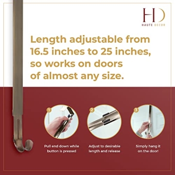 Haute Decor Adjustable Wreath Hanger 2-Pack - Elegant and Strong.