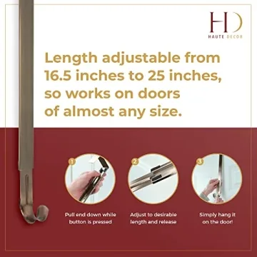 Haute Decor Adjustable Wreath Hanger 2-Pack - Elegant and Strong.