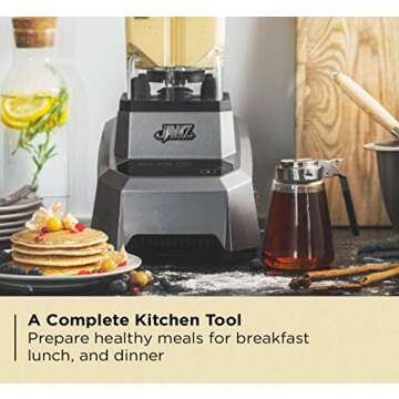 JAWZ High Performance Blender, 64 Oz Professional Grade Countertop Blender, Juicer, Smoothie or Nut Butter Maker, Precision Smart Touch Variable Speed, Stainless Steel Blades, Silver