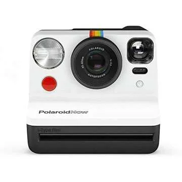Polaroid Originals Now Viewfinder i-Type Instant Camera (Black and White) Bundle with Color and B andW Instant Film & Reusable Vintage Photography Accessory Kit (4 Items)