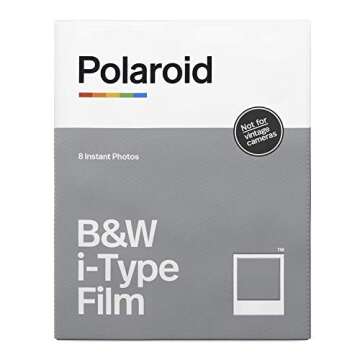 Polaroid Originals Now Viewfinder i-Type Instant Camera (Black and White) Bundle with Color and B andW Instant Film & Reusable Vintage Photography Accessory Kit (4 Items)