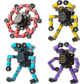 Transformable Fidget Spinners for Kids - 4 Pack