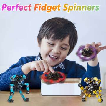 Transformable Fidget Spinners for Kids - 4 Pack
