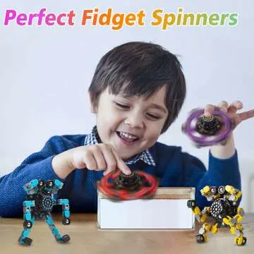 Transformable Fidget Spinners for Kids - 4 Pack