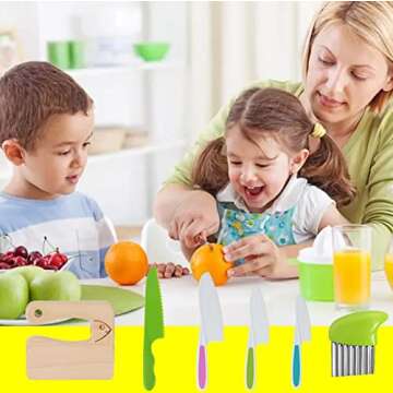 COZYMATE Kids Knife Set for Safe Cooking Fun