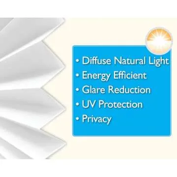 Redi Shade No Tools Easy Lift Trim-at-Home Cordless Pleated Light Filtering Fabric Shade White, 48" W x 64" L, (Fits windows 31"- 48")