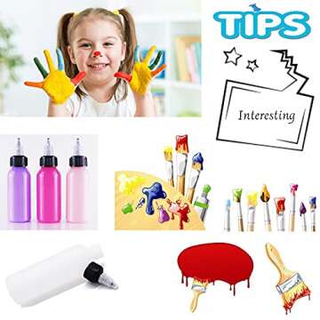 Uyuxxu 20 Pack 4oz Boston Squeeze Bottles,Clear Dispensing Bottles with Twist Top Cap,Plastic Squeeze Bottles for Crafts,Kitchen,Household