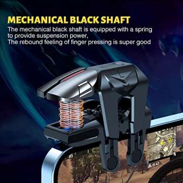 Newseego for 2022 New Model Mobile Game Controller Trigger, Mobile Game Accessories 6 Finger Trigger Sensitive Shoot Target Buttons Smartphone Game Controller Gamepad for PUBG/Survival Rules/Knives Out