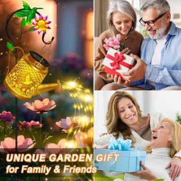 Hummingbird Solar Watering Can Lights for Outdoor Decor